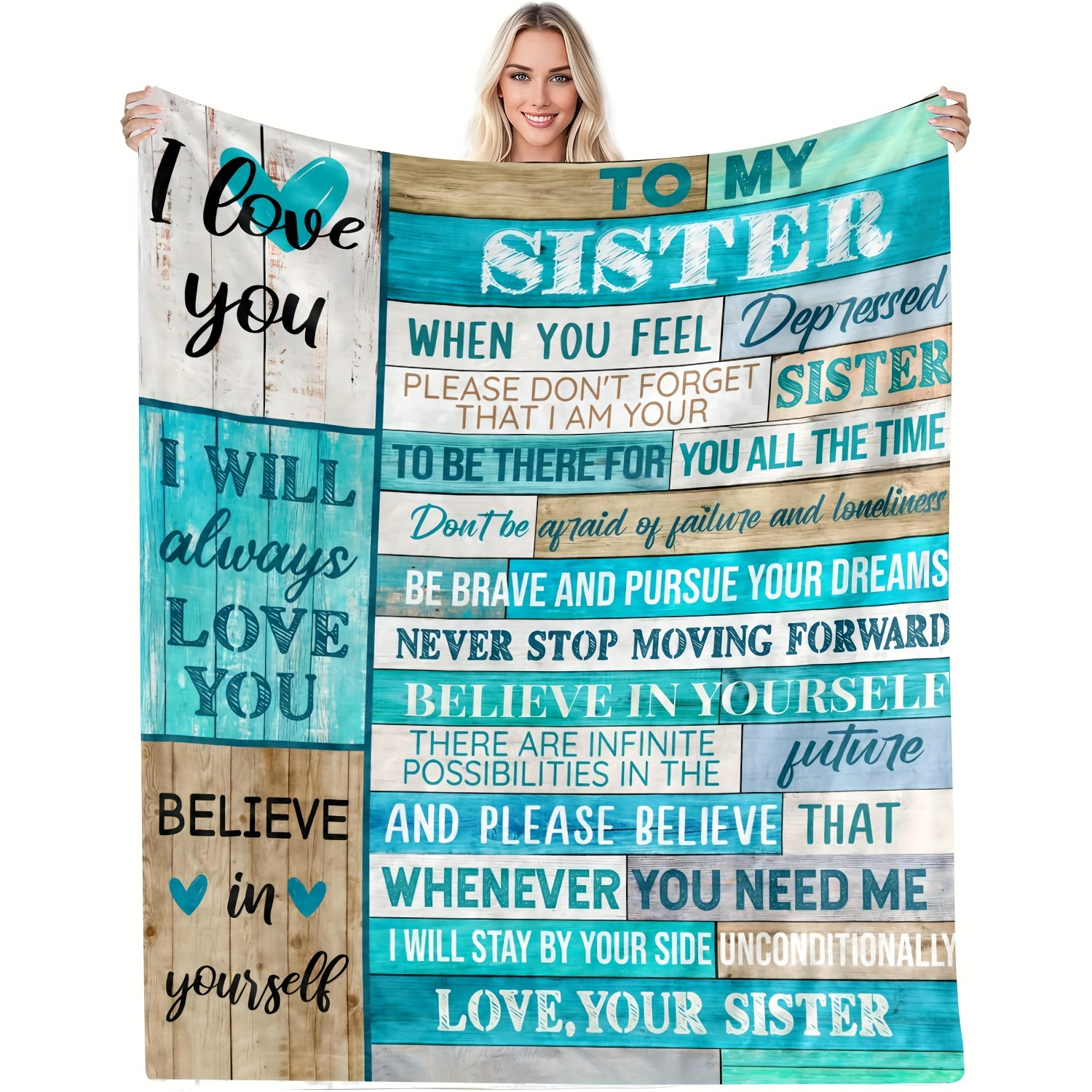 

Gifts For Best Sisters, Blanket Holiday Birthday Gift Blanket Soft Flannel Sofa Blanket Tv Blanket