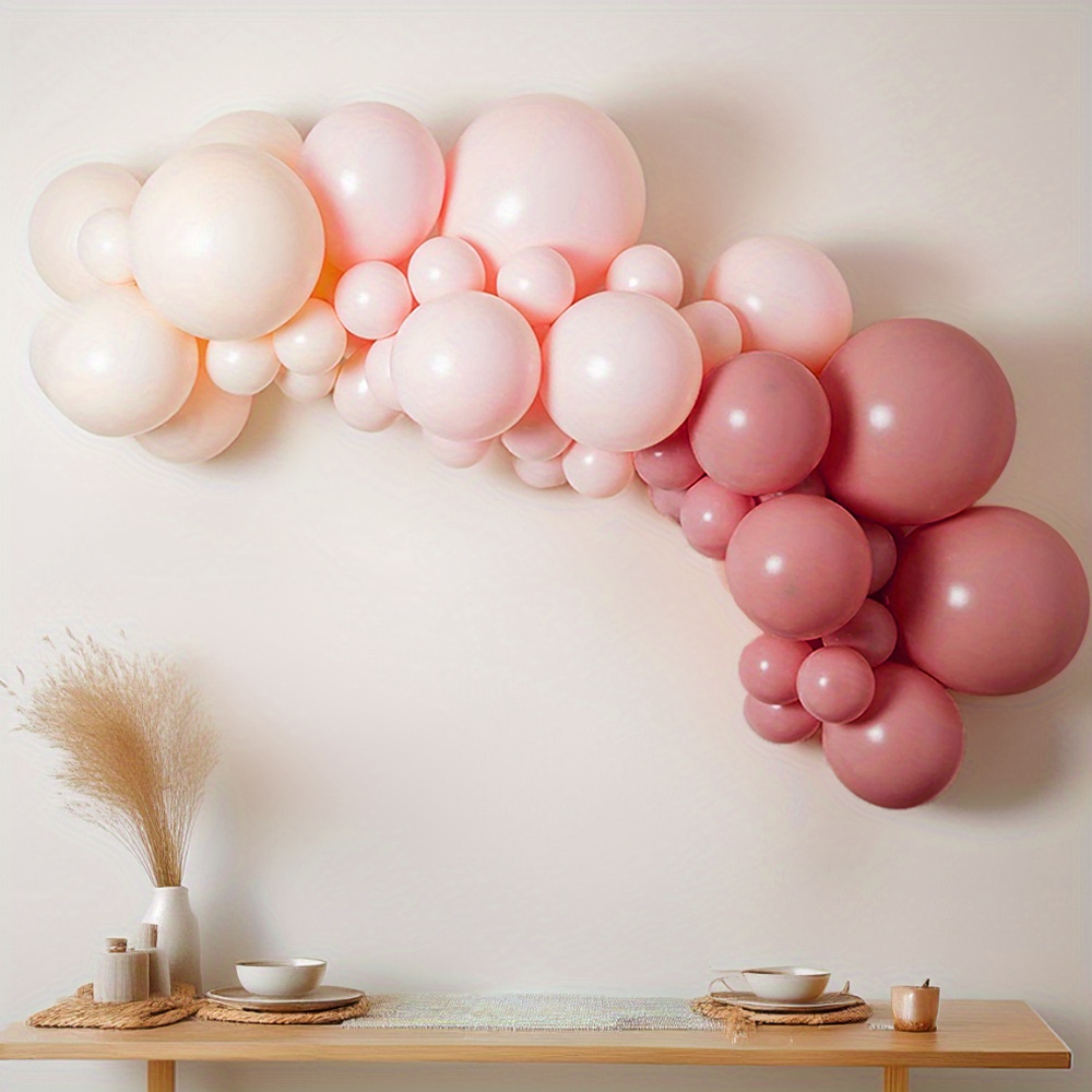 

Kit de Guirlande de Ballons Rétro Rose Haricot 53pcs - pour , Anniversaires, Fêtes de Jeunes & d'Été - Latex , Pas d'Électricité