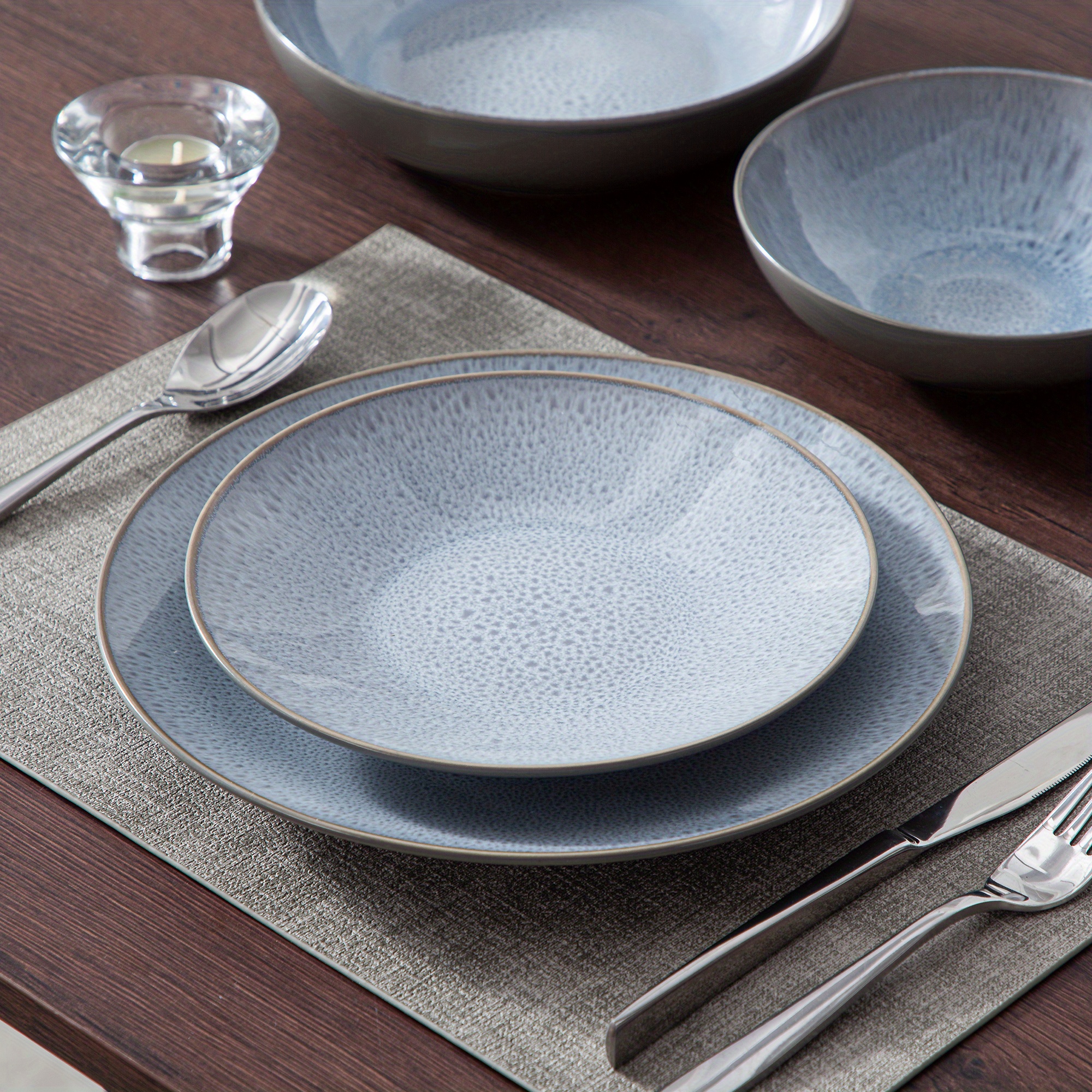 16pcs stoneware nymph grey reactive glaze dinnerware Temu Australia