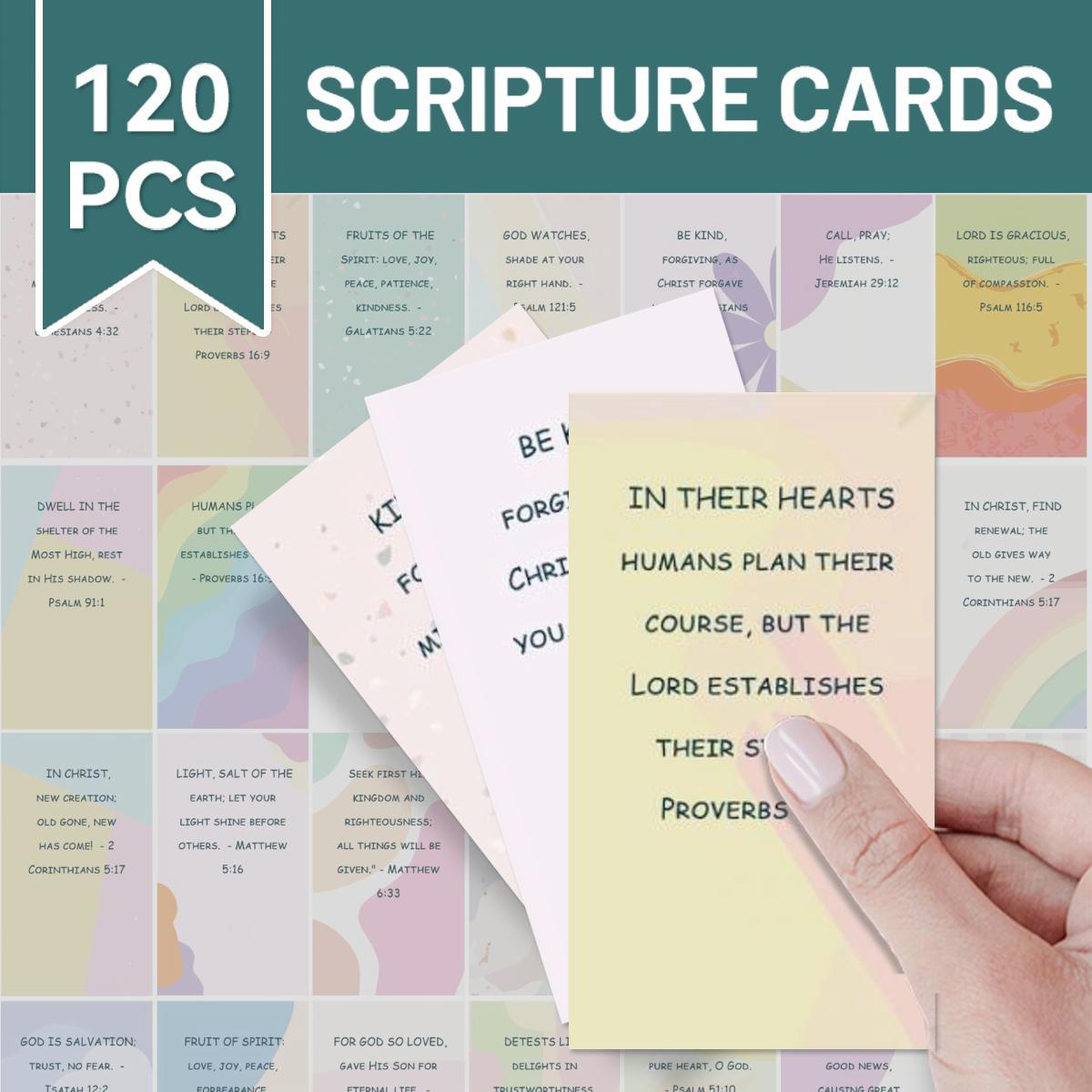 120 cartes prière versets bibliques cartes d
