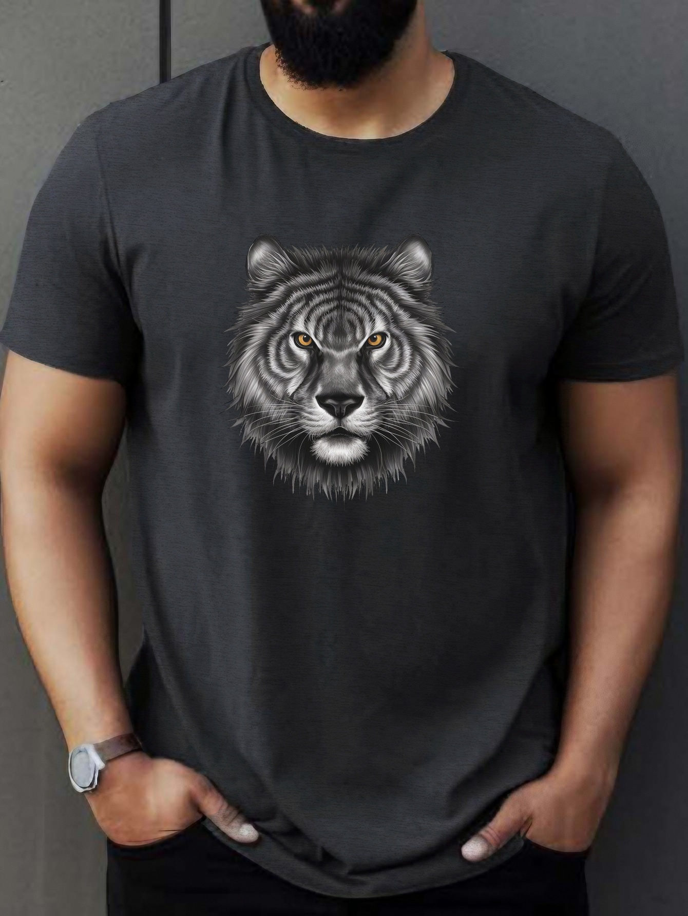 camisetas estampado animal camisetas hombres camisas Temu Uruguay