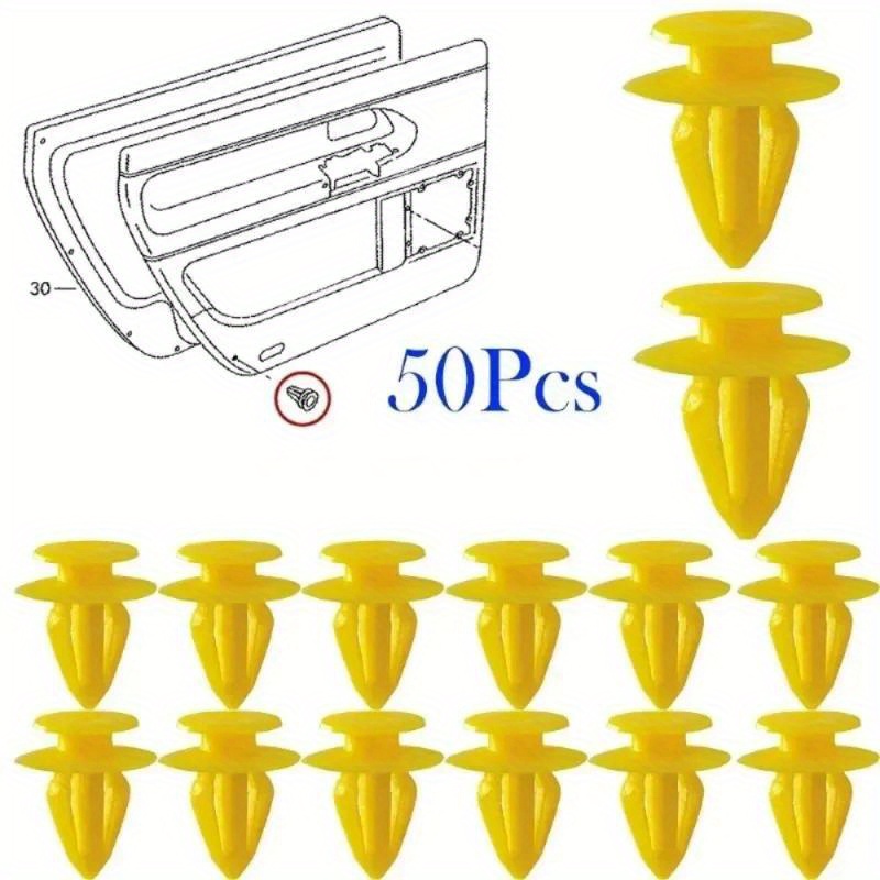 

50 Pcs Universal Dash Door Panel Trim Push Fastener Clips - Secure Fitting For Audi A3, A6, A8, R8, Tt, Vw T4, T5, Galaxy, , For Ford Seat, And More