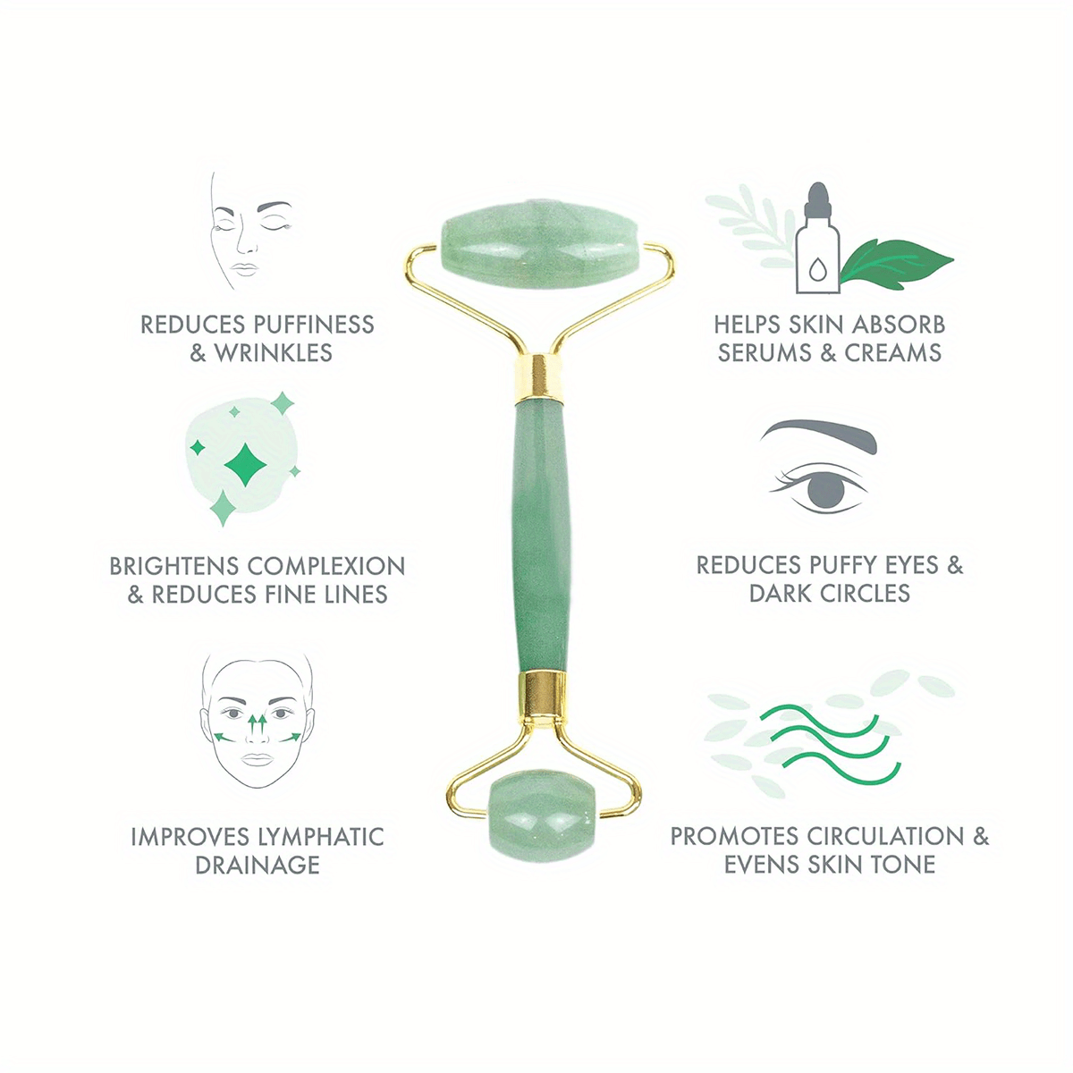 2pcs natural jade stone scraper massager set guasha   massage tool jade stone guasha board used for face neck   shoulders legs body   radiance of   for valentines day birthday christmas gift Product details 3