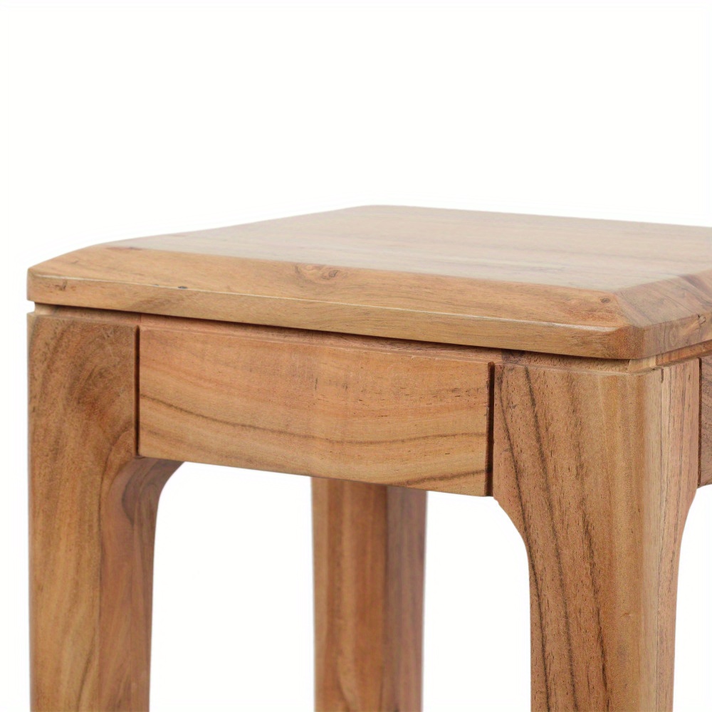 Plant Stand Made With Acacia Wood That Brings A Sleek And Exotic Look