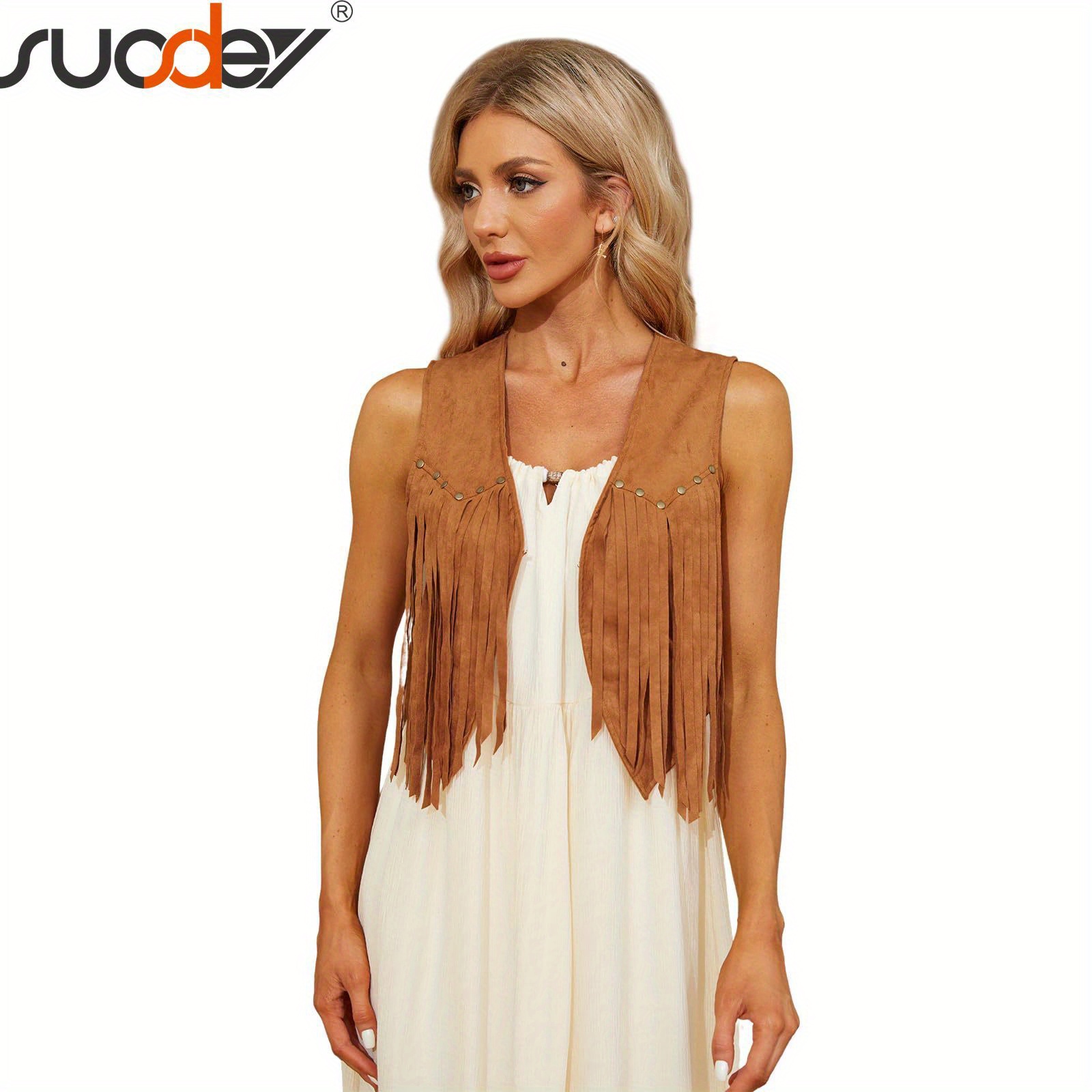 トップス tweed fringe vest op / lawgy / beige Tweed Fringe Vest by Lawgy in Beige