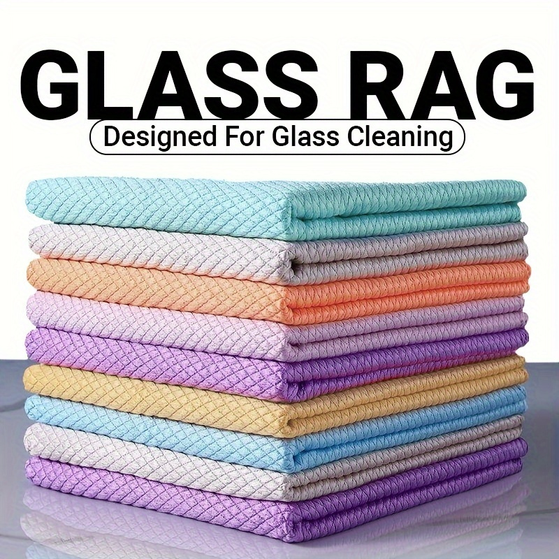 

3/ 5/ 10pcs, Glass Wiping Cloth, Household Cleaning Cloth, Stains Removal Cloth, Dishwashing Cloth, Window Wiping Towel, , Multipurpose Rag, Cleaning Supplies, Cleaning Tool