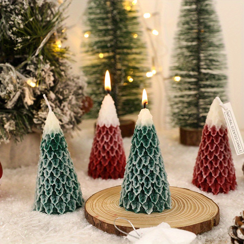 

Soy Wax Christmas Tree Candle - Aromatherapy Cedar Scent For Festive Atmosphere Decoration