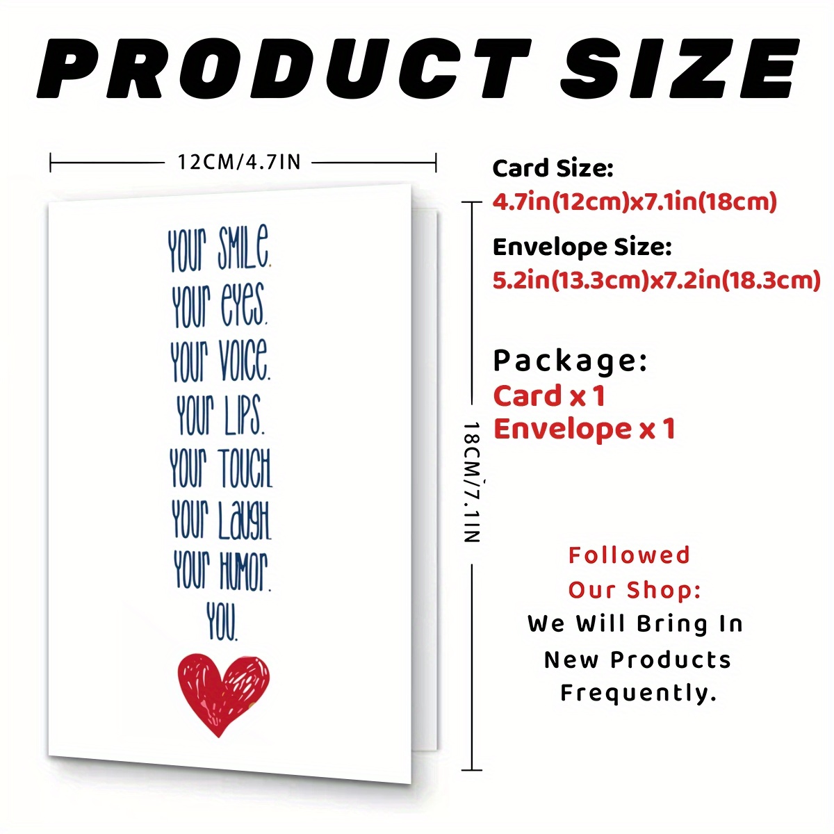 TEMU 1pc Card, Happy Anniversary Card For Him Or Her, Unique Valentine's Day Or Birthday Gift For Husband, Wife, Boyfriend, Girlfriend