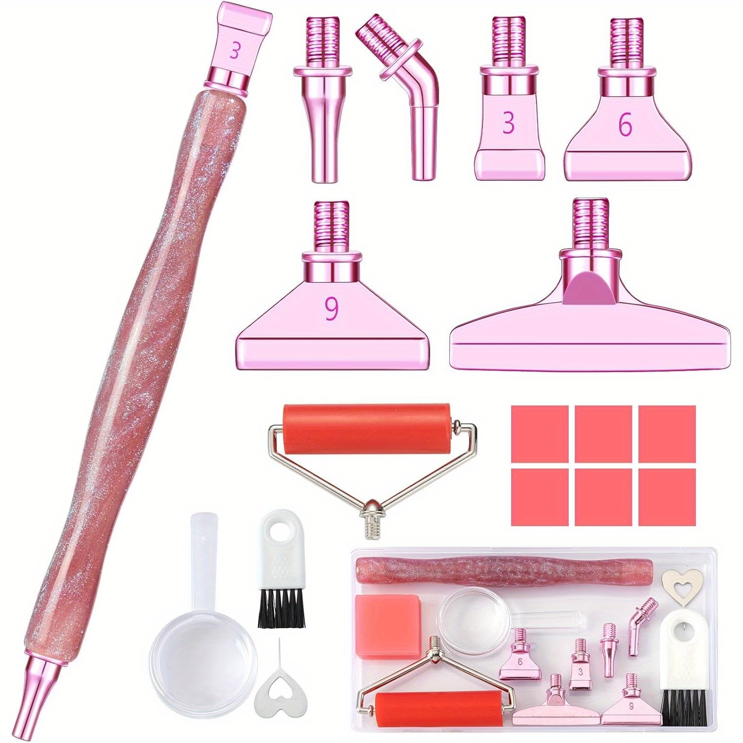14-tlg Diamond Painting Pen Set - Ergonomische Stifte & Zubehör Für 5D Diamantbilder | DIY Dekoration
