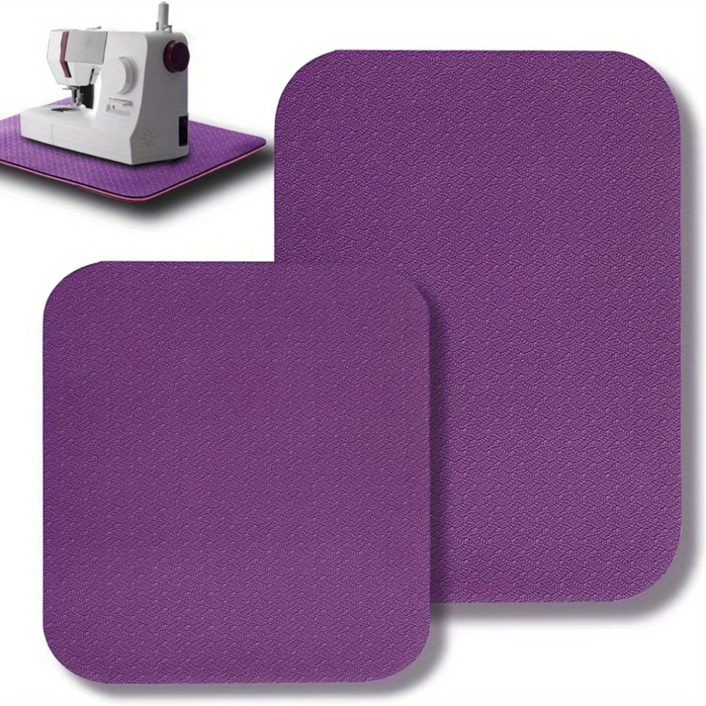 

2-pack Non-slip Sewing Machine Muffling Mats With Pedal Pad, Anti-vibration Noise Reduction Accessories For Quilting Embroidery, Without Battery - Use Without Electricity