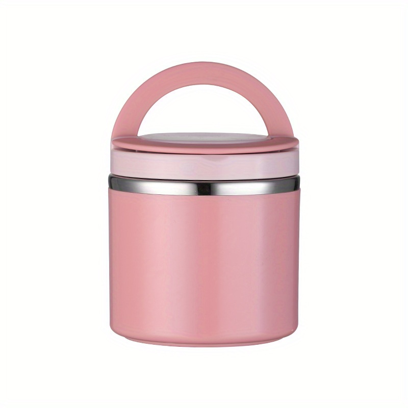 Stainless Steel Food Jar - Large Capacity, Reusable Lunch Box For Soup & Breakfast, Plastic Shell Is Not Easy To , Enhance Insulation Effect. Perfect For School, College, And Office