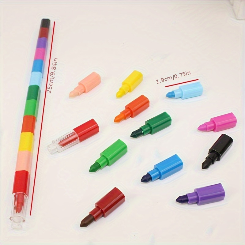 

1pc Creative Coloring Crayons, 12- Crayons, Oil Painting Sticks, Colored Pens, Colored Stationery Prizes