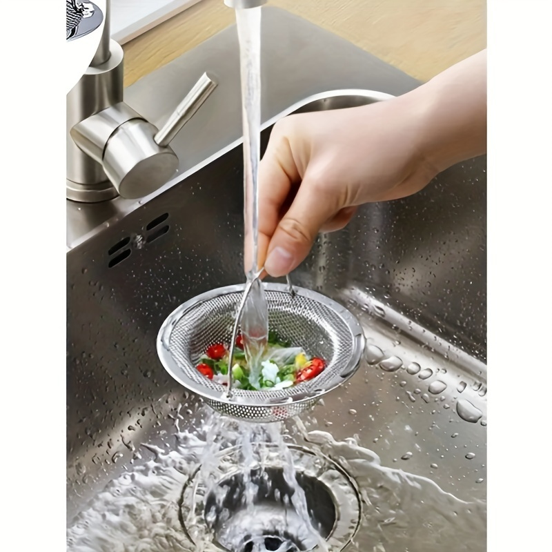 

Premium Stainless Steel Kitchen Sink Strainer - Mesh Drain Basket For Efficient Waste Disposal, Easy Clean & Anti-corrosion - Home & Commercial Use