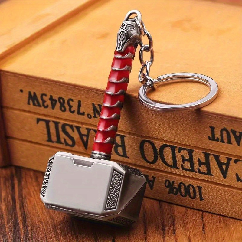 

's Hammer Keychain, Cosplay Accessory, Zinc Alloy, Unique Car Key Ring, Collectible For Fans, Vehicle Interior Accessory