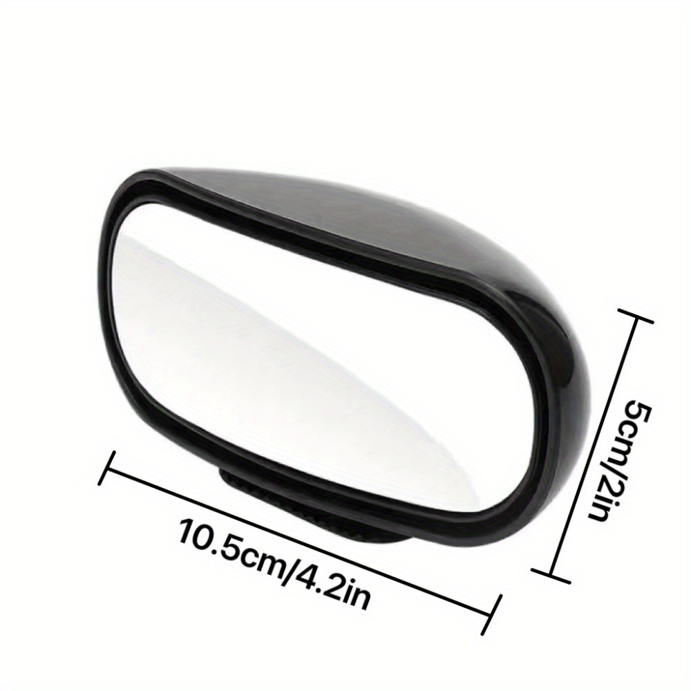 360 rotatable wide angle rearview high definition large view blind spot for all vehicles oval shape flat lens left position details 10