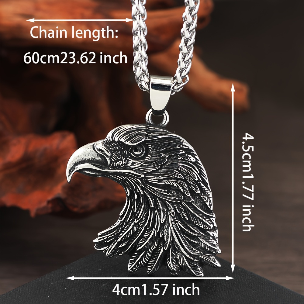 

New Vintage Alloy Eagle Pendant Necklace Men's Jewelry