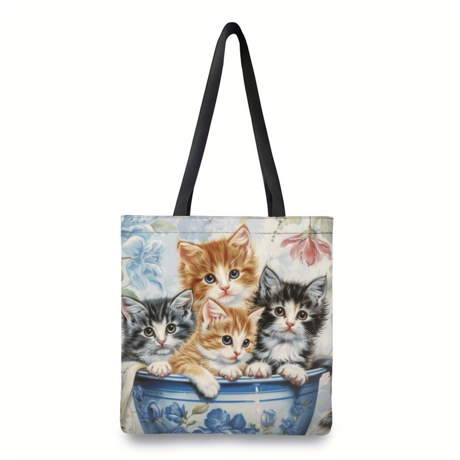 

Cat- Tote Bag For Women - Polyester, For , , & - Shoulder