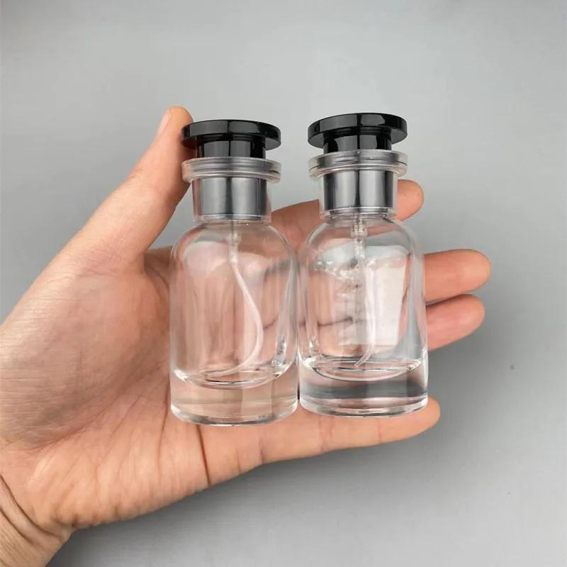 

50ml Glass Refillable Perfume Bottle With Cylindrical Sub-bottle - Travel Portable Parfum Atomizer Containers - Sample Bottle - No Scent