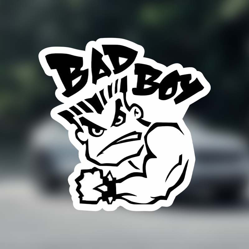 

Bad Boy Cartoon Character Decal - Plastic Vinyl Funny Car Stickers For Vehicle Decoration, Durable Auto Exterior Accessory - Pack Of 1