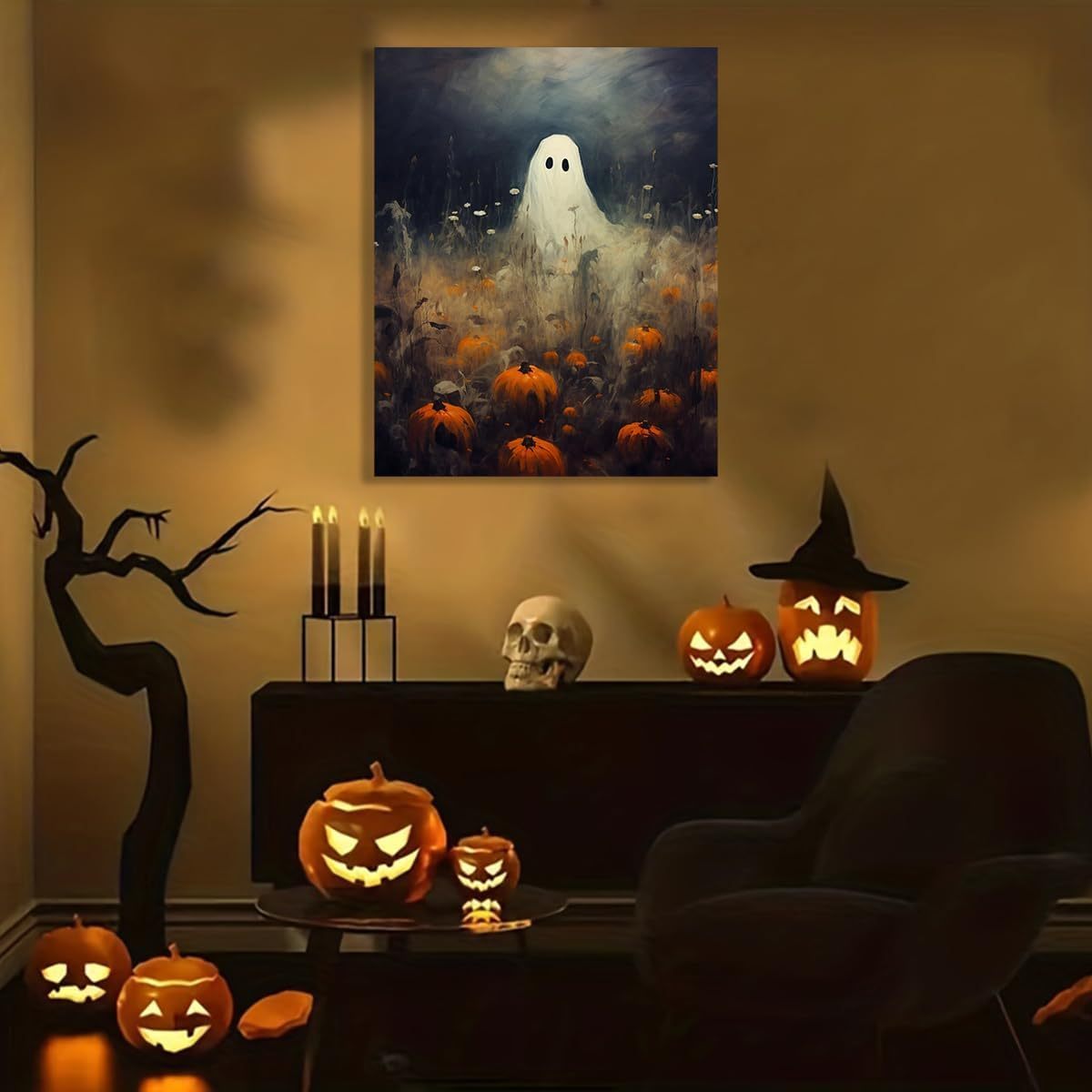 

Halloween In The Field Painting Halloween Halloween Decor ( - )