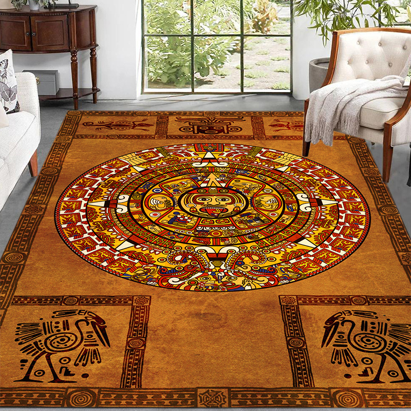 1pc vintage mayan inspired rug designed prevent slipping - Temu