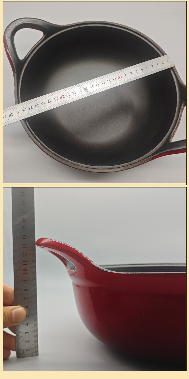 116  iron enamel pot multi use thickened for   no coating dual handles   serving for autumn details 2