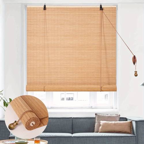 bamboo roll up shade curtain outdoor indoor bamboo blinds roman roll up bamboo blinds for privacy protection light filtering louvered shades patio louvered shades with lift mechanism