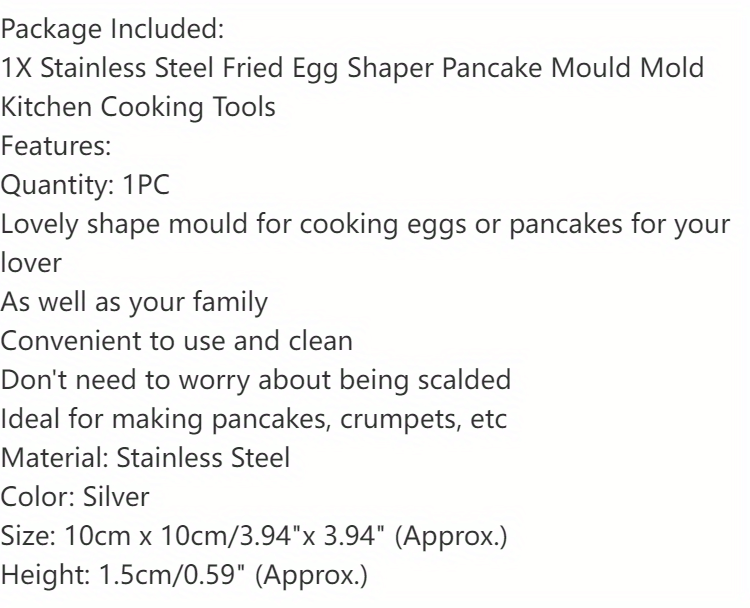 stainless steel egg ring mold versatile   for perfect fried eggs pancakes sandwiches   kitchen gadget details 9