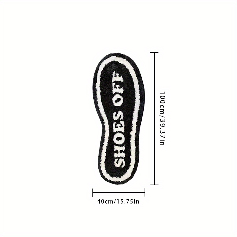 TEMU "신발 벗기" 디자인의 푹신한 미끄럼 방지 세탁 가능한 매트 - 침실, 거실, 현관용 부드러운 폴리에스터 불규칙형 매트, 거실 액세서리 | 스타일리시한 홈 데코 | 플러시 질감, 거실용 러그