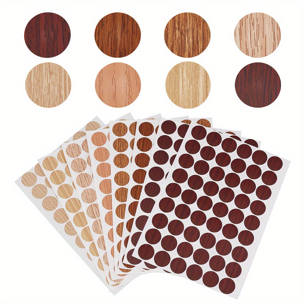 Image of 432pcs Self-adhesive Screw Hole Cover Set - 8 Colors, Round Stickers, Suitable For Furniture And Shelves, 0.83 Inch Diameter