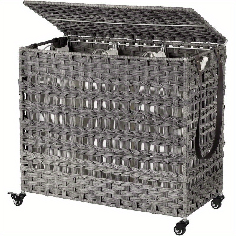 

Lid, 140l Synthetic , Clothes 3 Removable , 3- Hampers ,