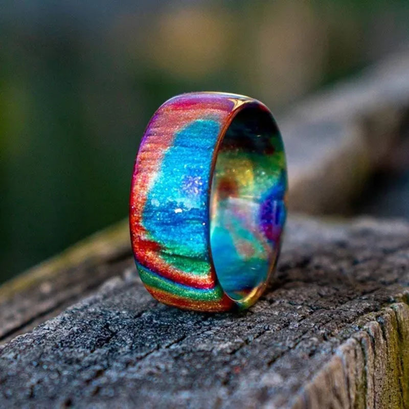 TEMU Bohemian Band Rings, Rainbow Or Sunset Colors Make Your Phone Suitable For Men And Women With Everyday Outfits
