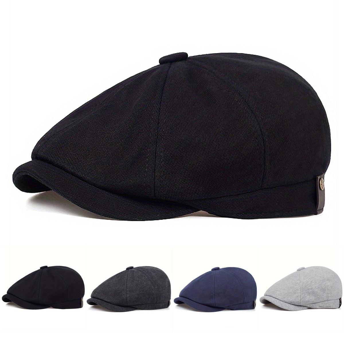 

Men's Solid Color Hat, Outdoor Sport Sunscreen Leisure Hat, For Spring Autumn Travel Tourism Beach Vacation