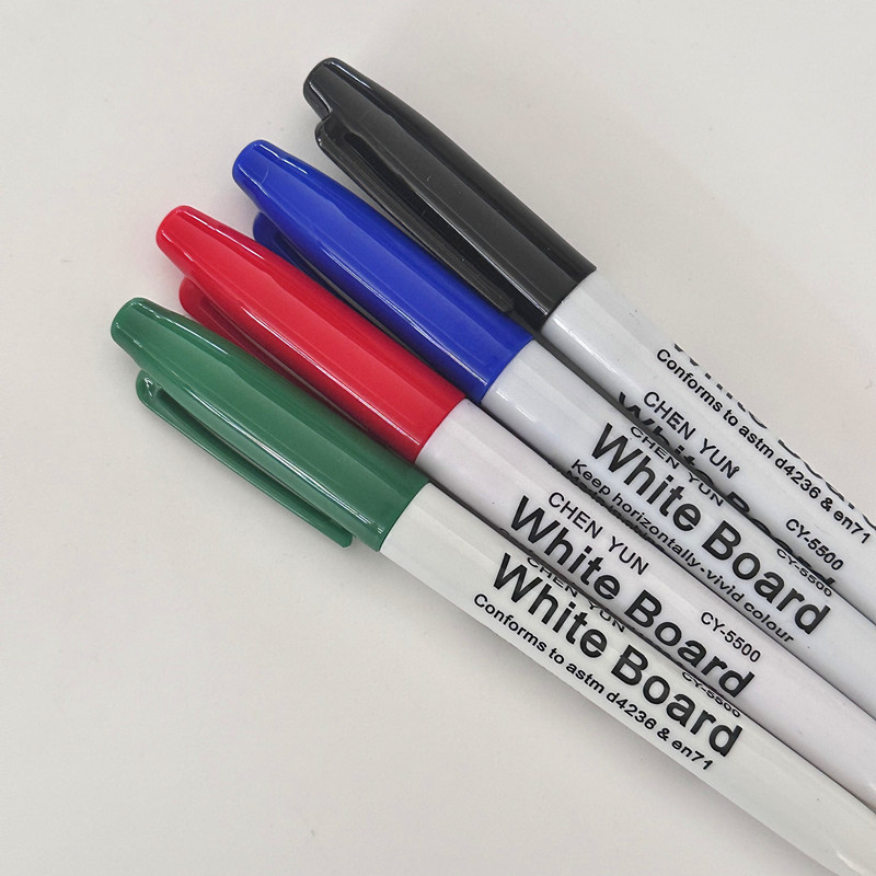 Image of 4pcs Whiteboard Pens, Erasable Whiteboard Pens, Drawing Board Pens, Easy To Erase And Write, Oil-based Black And Color Whiteboard Pens， Professional Artistic Use