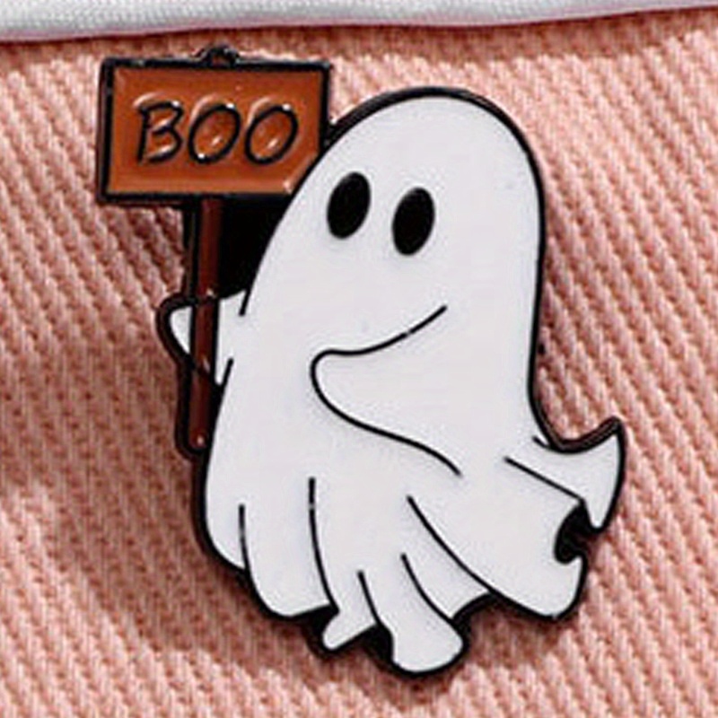 

Hauntingly Stylish, 'boo' Enamel Pin - Halloween, Backpacks & Apparel Accessories, Halloween Decorations