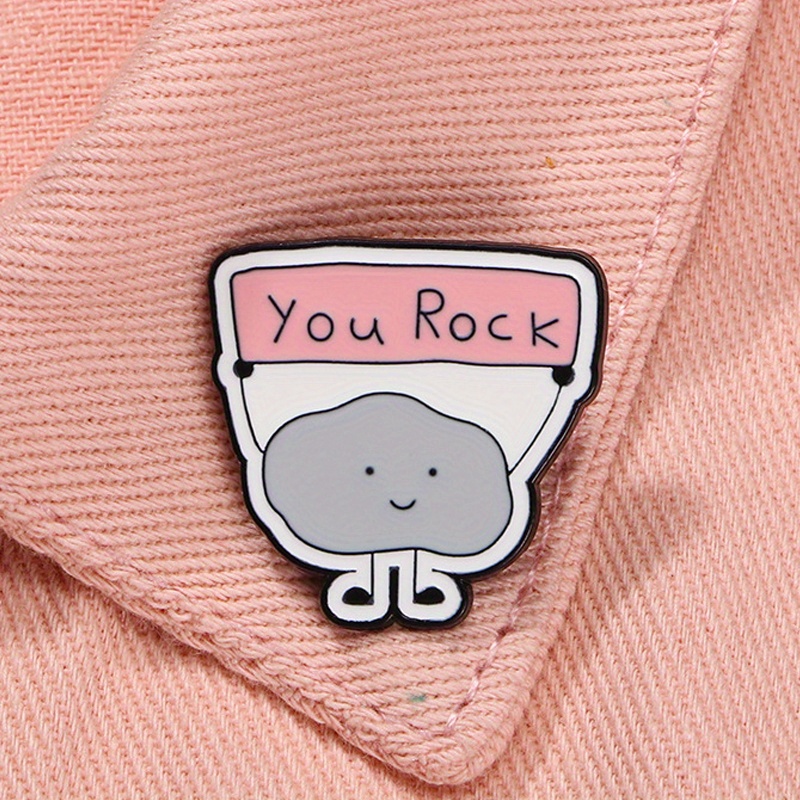 

Vintage Style Enamel Pin - "you " Irregular Shaped Brooch, Quirky Badge For Collar And Hat Decoration, Unique Enamel Accessory