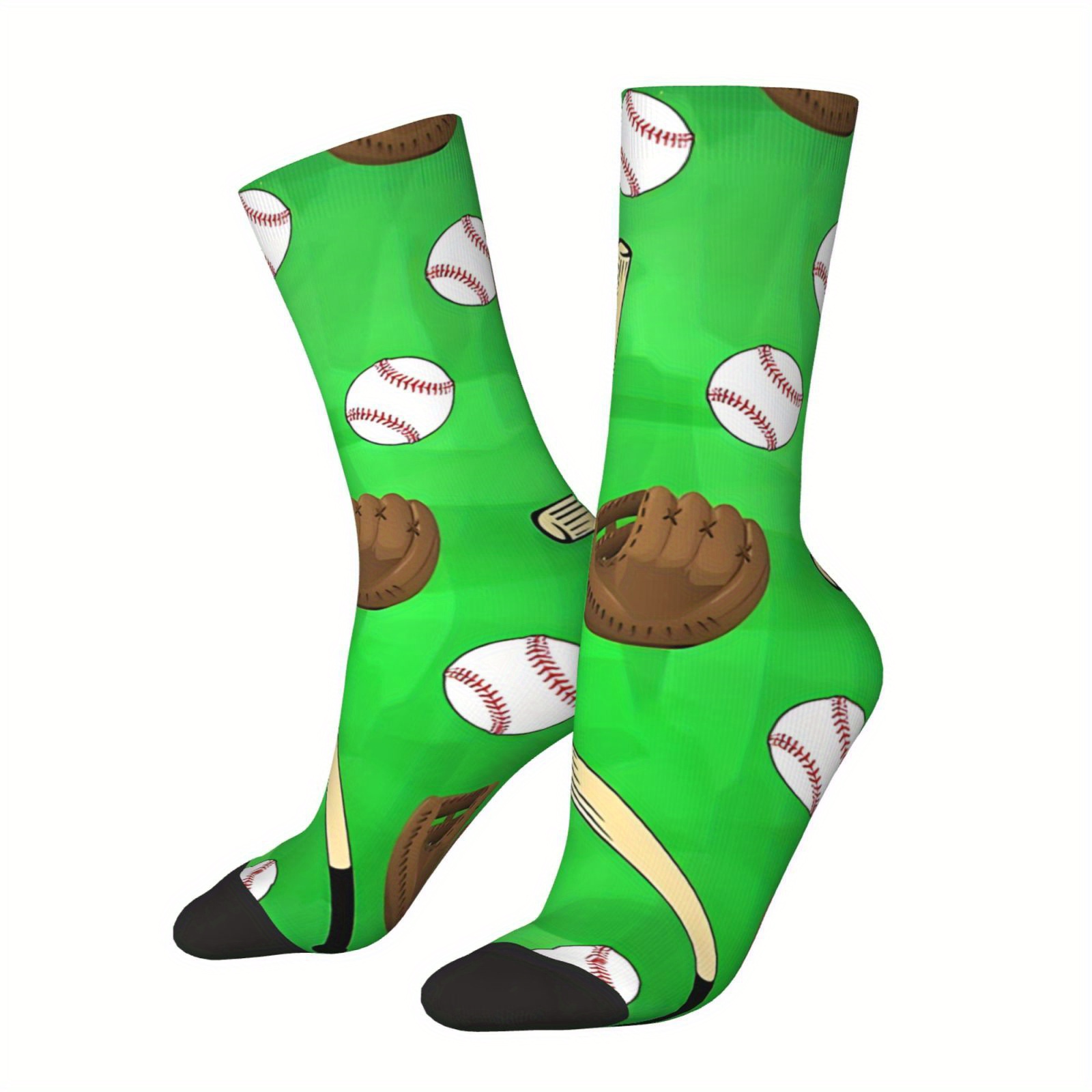 

Retro Baseball Pattern Men's Socks - Unisex, , Seamless Print, Novelty, Sock, Boys Gift