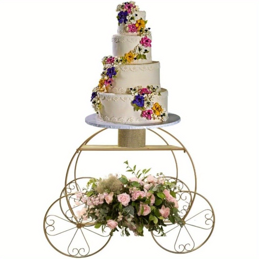 

Giant Carriage Cake Stand, Big Size 35" , 27.5 " Tall Beautiful Pumpkin Centerpiece, Wedding Decor