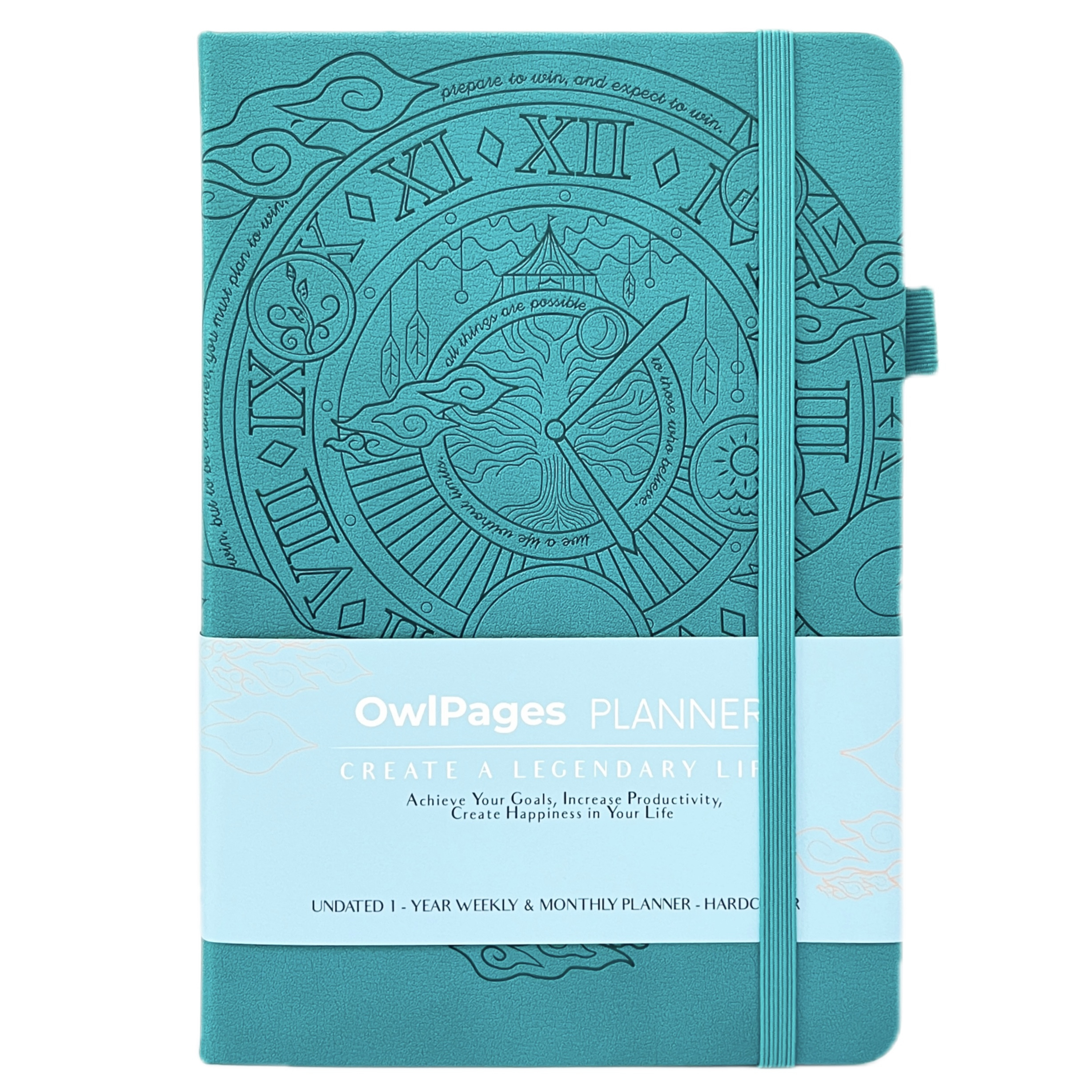 

Planner For , Time Management & Goals - Premium 120gsm Paper Organizer Journal A5 (turquoise) - Ideal For Adults Supplies