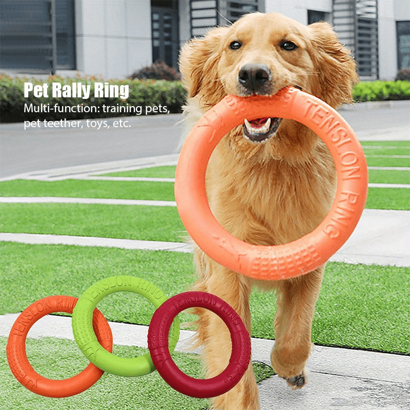 

Large Dog Interactive Toy Floating Ring Tug Of War Toy - Floating, Fun Dental Chew Toy, 3 Sizes, Great For Fetch And Retrieve, No Electricity, No Batteries Required