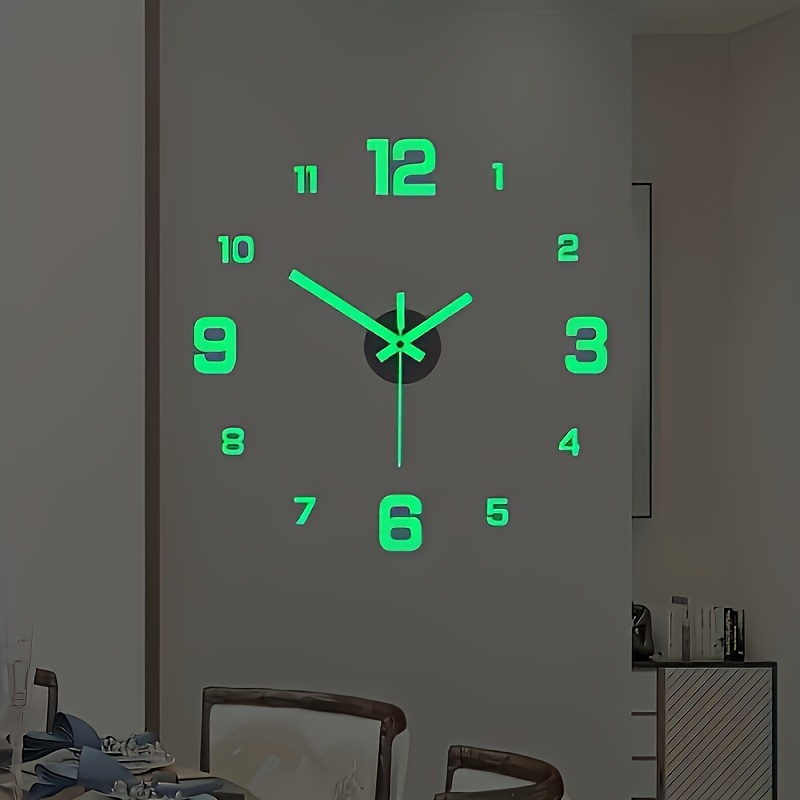 

Large 3d Digital Wall Clock For Living Room And Bedroom - Mute, Easy-to-read, And Stylish Wall Decor