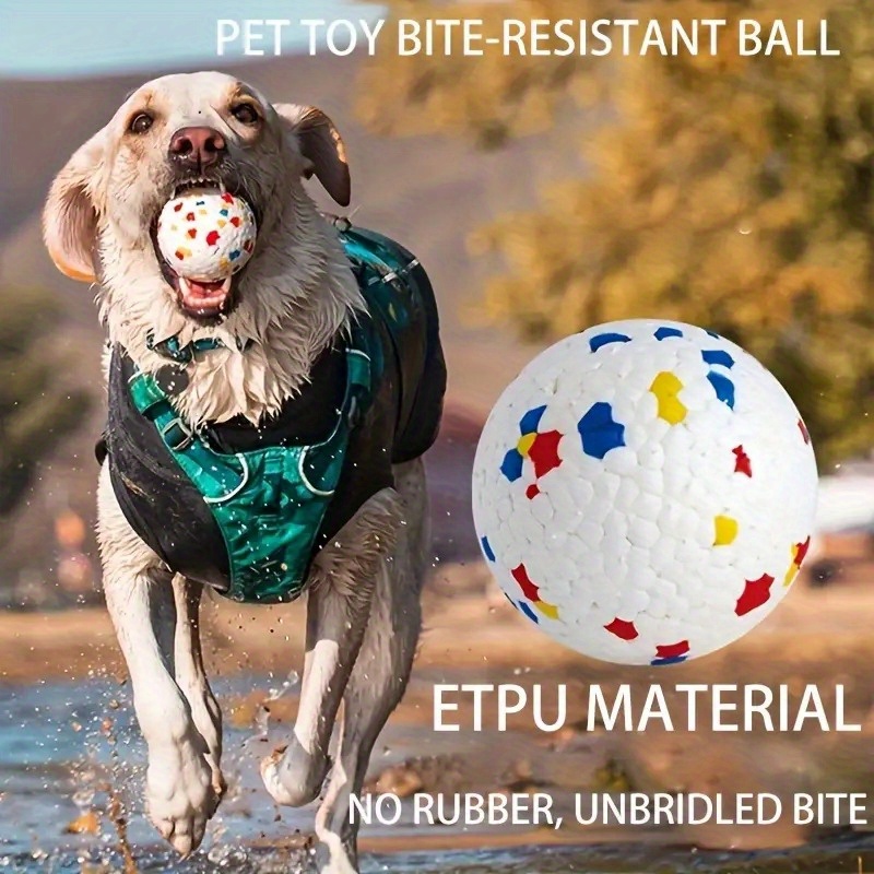 

Durable Bite-resistant Dog Toy Ball - Interactive Pet Exercise And Teeth Cleaning Ball, Elastic Tpr Material, Non-toxic, Tailored For Small Breeds, No Batteries Required