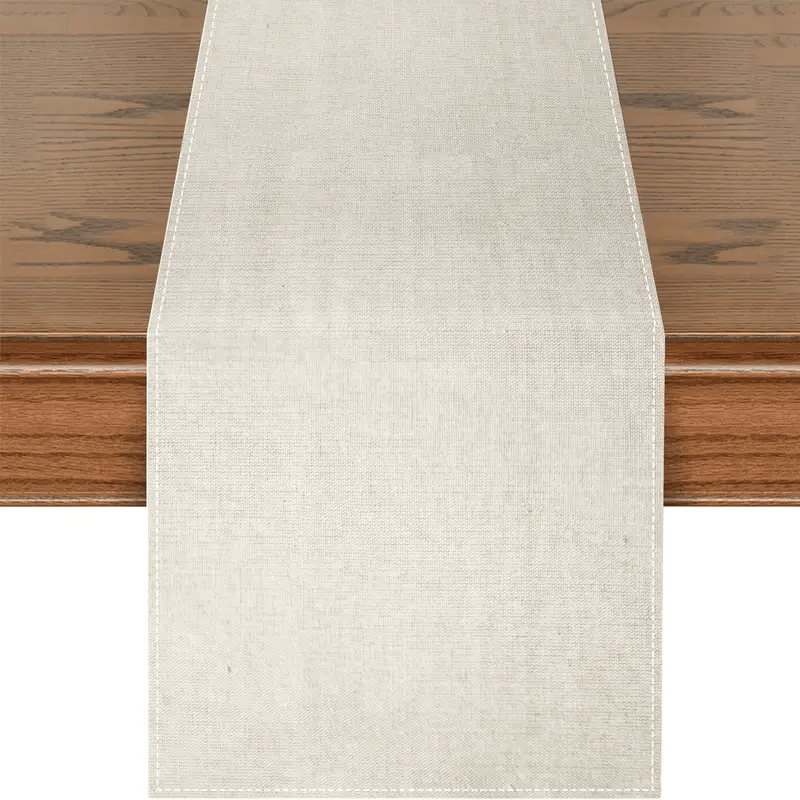 

Rustic Natural Table Runner - 100% Polyester, Woven Rectangular Cover, Ideal For Spring, Mother's Day, Summer & Seasonal Decor - 13 X 72 Inches - Perfect For Kitchen, Outdoor Parties & Room Refresh