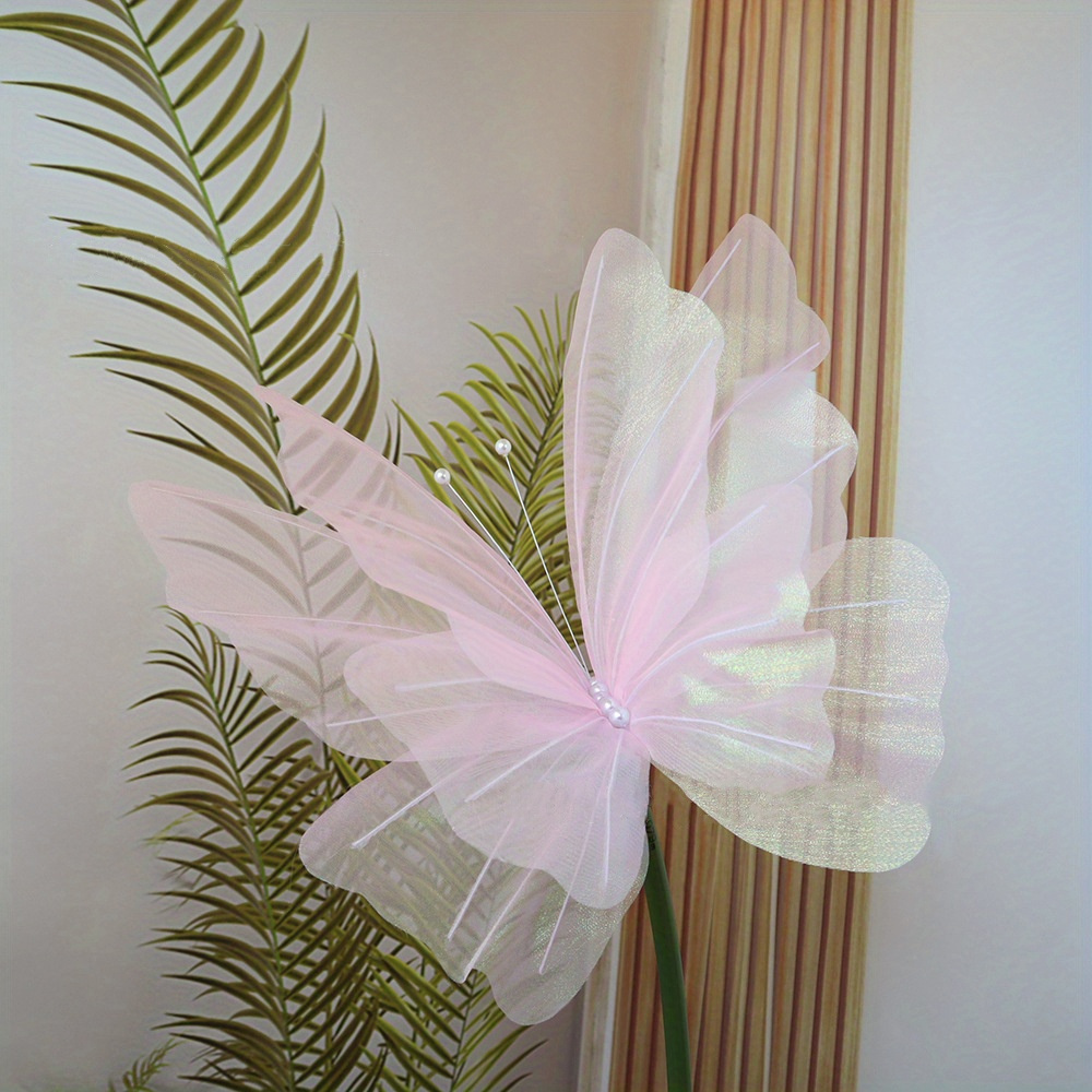 TEMU Elegant Silk 3d Butterfly Decorations - Perfect For Home And Garden, Wedding, Party, And All Seasons Festivities