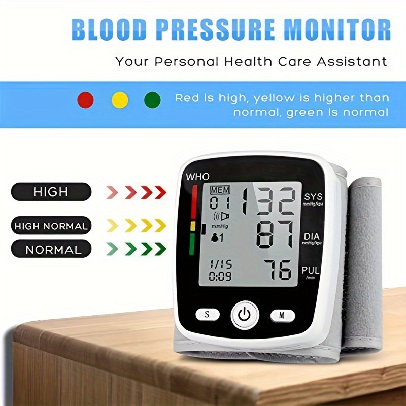     wrist blood pressure cuff monitor with usb charging automatic digital bp machine voice broadcast large display screen built in rechargeable lithium battery Product details 3