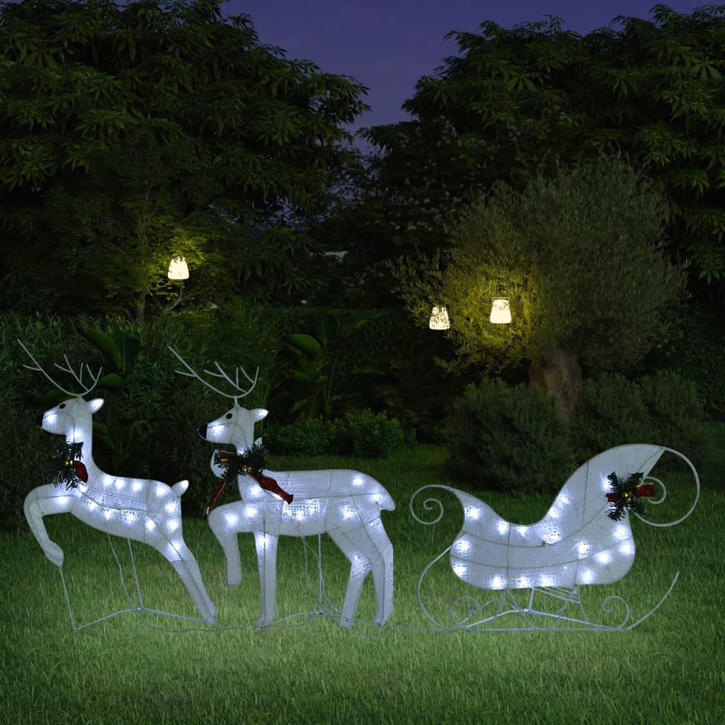 

Christmas Reindeer & Sleigh Decoration With 60 Leds For Effects Energy- Saving Design And Weather- Resistant Material