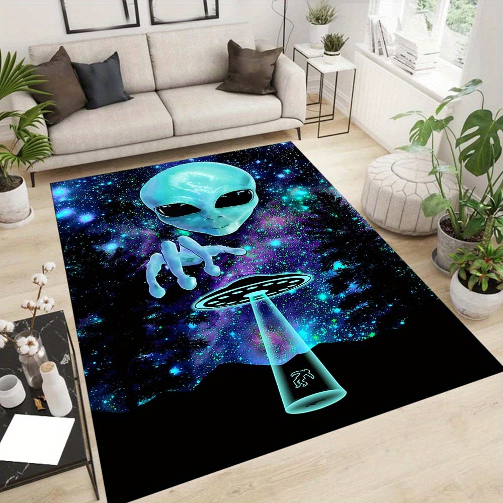 

-themed Plush Velvet Area Rug - 800g/m², 0.45cm | Living Room, Bedroom, Or Game Area | Decor Gift