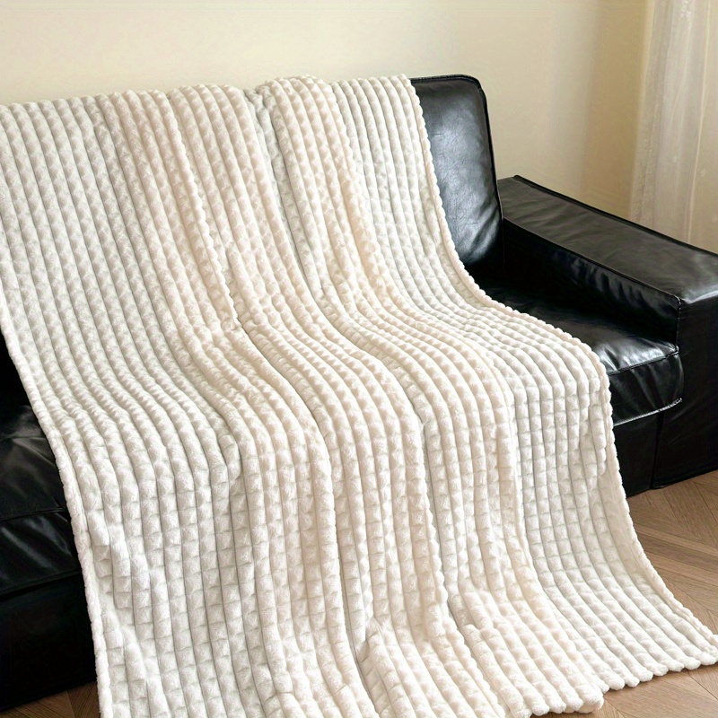 experience     with this new flannel sofa blanket in multiple colors details 11