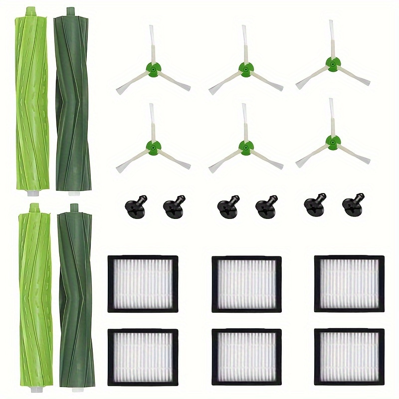Image of 16pcs Of High-performance Filters And Durable Side Brushes Compatible With For I Series I7, I7+, I3, I4, I8, E5, E6, J7, J7 Vacuum Cleaners - Compatible And