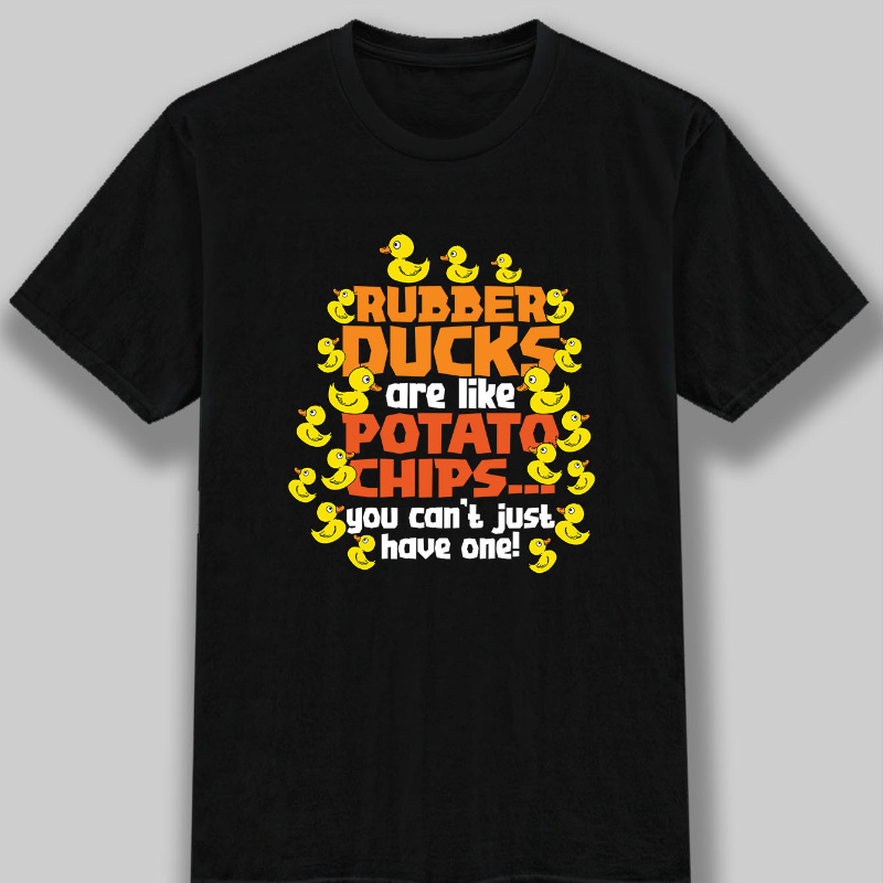 

Cotton, Men's Creative Top, Casual Short Sleeve Crew Neck T-shirt, Men's Clothing For Summer Outdoor, Funny, Suggest A Larger Size, Yellow Duck, Animal, Cute, Funny